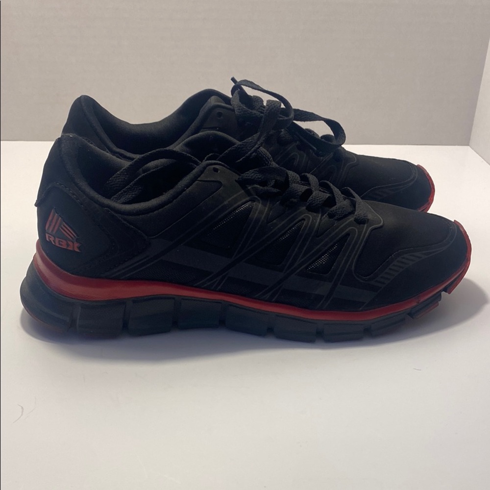 RBX Black Sneakers with Red Highlights 7.5 (woman) worn once.